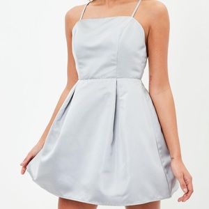 MISSGUIDED/ SATIN SKATER DRESS